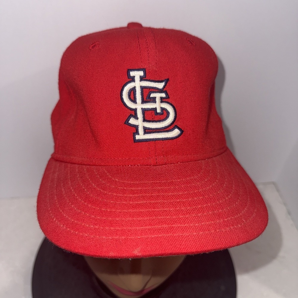 Vintage St. Louis Cardinals Hat Cap Fitted Mens 7 Red MLB New Era Made USA